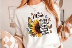 She is mom Sunflower PNG sublimation | Mother's Day PNG T-Sh Product Image 7