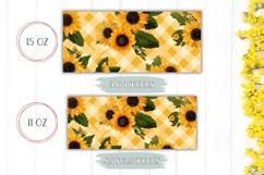 Sunflowers Mug Wrap, Flowers Mug, Yellow Mug Design Product Image 2