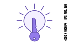 Purple Key Idea Icon Product Image 1