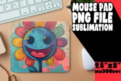 Summer Retro Charm: Mouse Pad Floral Sublimation PNG Product Image 1