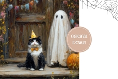 Cartoon Halloween Backgrounds, Halloween Animals PNG Product Image 2