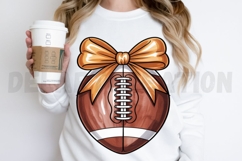 Coquette Football Png, Football Clipart Design Product Image 2