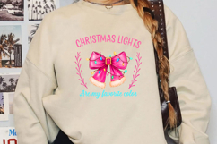 Pink Christmas Bow Sublimation, Christmas Png Product Image 2