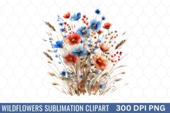 Wildflowers Sublimation Clipart Product Image 1