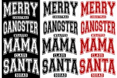 Merry gangster Christmas Svg, Festive Holiday Quote svg Product Image 1