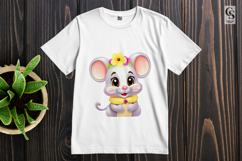 Cute Mouse Cupcake Princess Clipart Sublimation PNG Product Image 1