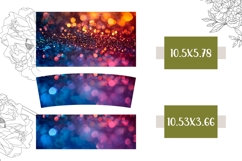 Blue Glitter Tumbler Design, Sparkle 40 Oz Tumbler Wrap Product Image 2