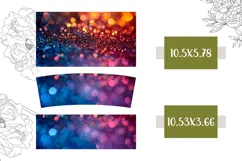 Blue Glitter Tumbler Design, Sparkle 40 Oz Tumbler Wrap Product Image 2