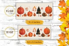 Cartoon Pumpkins Mug Wrap Design, Forest Mug Sublimation Product Image 2