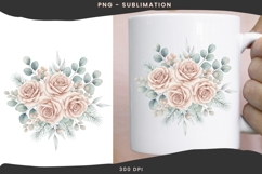 Winter floral wonderland png design for T-shirts Product Image 2