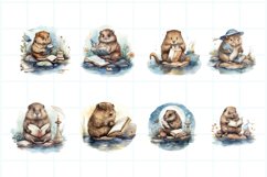 8 Beaver Watercolor Sublimation Bundle Png Product Image 2