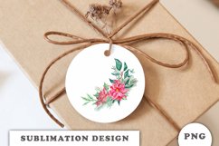Watercolor Christmas bouquet sublimation Product Image 2