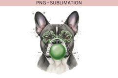 French bulldog with bubblegum png design for T-shirts Product Image 2