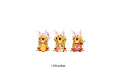 Watercolor gnomes for Easter Dwarf Easter, gnome with rabbit Product Image 2