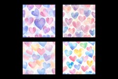 Watercolor Pastel Heart Digital Paper Pattern Product Image 2