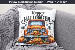 Happy Halloween - Halloween pillow Sublimation Design Product Image 1