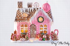Pink Christmas Gingerbread sublimation Clipart Bundle PNG Product Image 3
