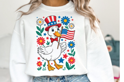 USA Duck Svg | 4th of July Svg | Shirt Svg Product Image 1