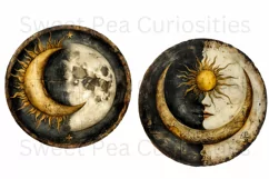 Moon, Sun, Stars, Fantasy, Ephemera, PNG, Clipart Product Image 2