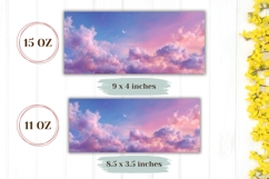 Sky Mug Wrap, Pink Clouds Mug Design, Sunset Mug PNG Product Image 2