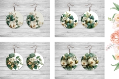 Flowers Round Earring Designs, Nature Earring PNG Product Image 2
