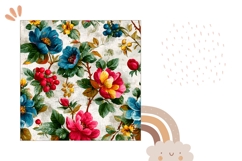 Peony Pillow Design, Vintage Flowers Pillow Case Print Product Image 2