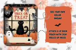 Cartoon Black Cat Money Card, Printable Halloween PNG Product Image 2