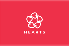 Hearts Flower Vector Logo Design Template Product Image 2