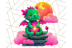 Cute Fantasy Dragon Clipart PNG, Bold Baby Dragon Clip Art Product Image 2