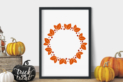 Fall foliage round wreath|Autumn leaves frame Product Image 2