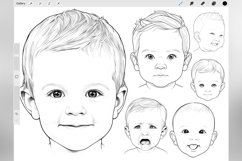 130 Procreate Toddler Boy Head Stamp Brushes Product Image 4