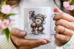 Whimsical Christmas Snowmans Clipart Product Image 4
