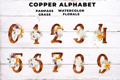 Copper Boho Floral Alphabet Product Image 2