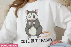 Cute but trashy PNG, Funny Sarcastic Animal Quotes PN Product Image 2