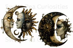 Moon, Sun, Stars, Fantasy, Ephemera, PNG, Clipart Product Image 2