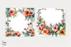 Floral digital paper, background clipart Product Image 2