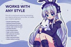 100 Soft Style Anime Brushes For Procreate Product Image 2