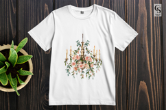 Floral Chandelier Clipart Sublimation PNG Product Image 2