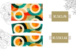 Retro Tumbler Wrap, Retro Circles 40 Oz Tumbler Wrap Design Product Image 2