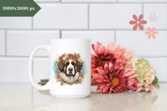 Watercolor Saint Bernard Dog Illustration, Dog Sublimation Product Image 3