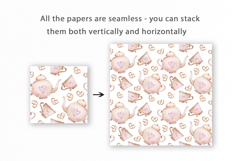 Love Tea Time Seamless Pattern, Valentines Digital Paper Product Image 2