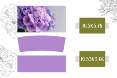 Hydrangea Tumbler PNG, Purple 40 Oz Tumbler Template Product Image 2