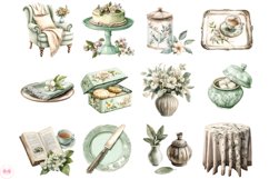 Pastel Winter Tea Party Clipart Product Image 2