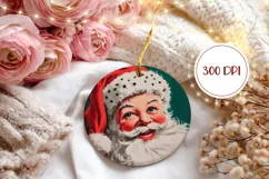 Vintage Santa Claus Ornament, Winter Ornament Design Product Image 2