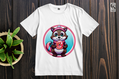 Cute Raccoon Winter Clipart Sublimation PNG Product Image 2