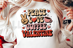 Peace Love Coffee Sublimation PNG, Coffee Themed PNG Product Image 2