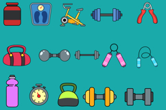 Gym Equipment Illustration Pack Product Image 2