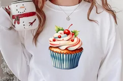 Watercolor Christmas Cakes Clipart, Christmas Clipart Product Image 2