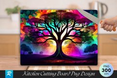 Colorful Tree Cutting Board Sublimation Design Product Image 1