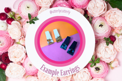 Split drop 2 Earring Laser Cut File- SVG FILE Product Image 2